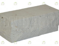 Силикатный кирпич белый колотый угловой