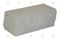 Силикатный кирпич белый колотый угловой